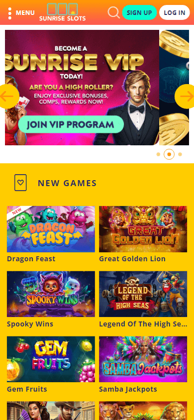 Sunrise Slots Casino Mobile screenshot